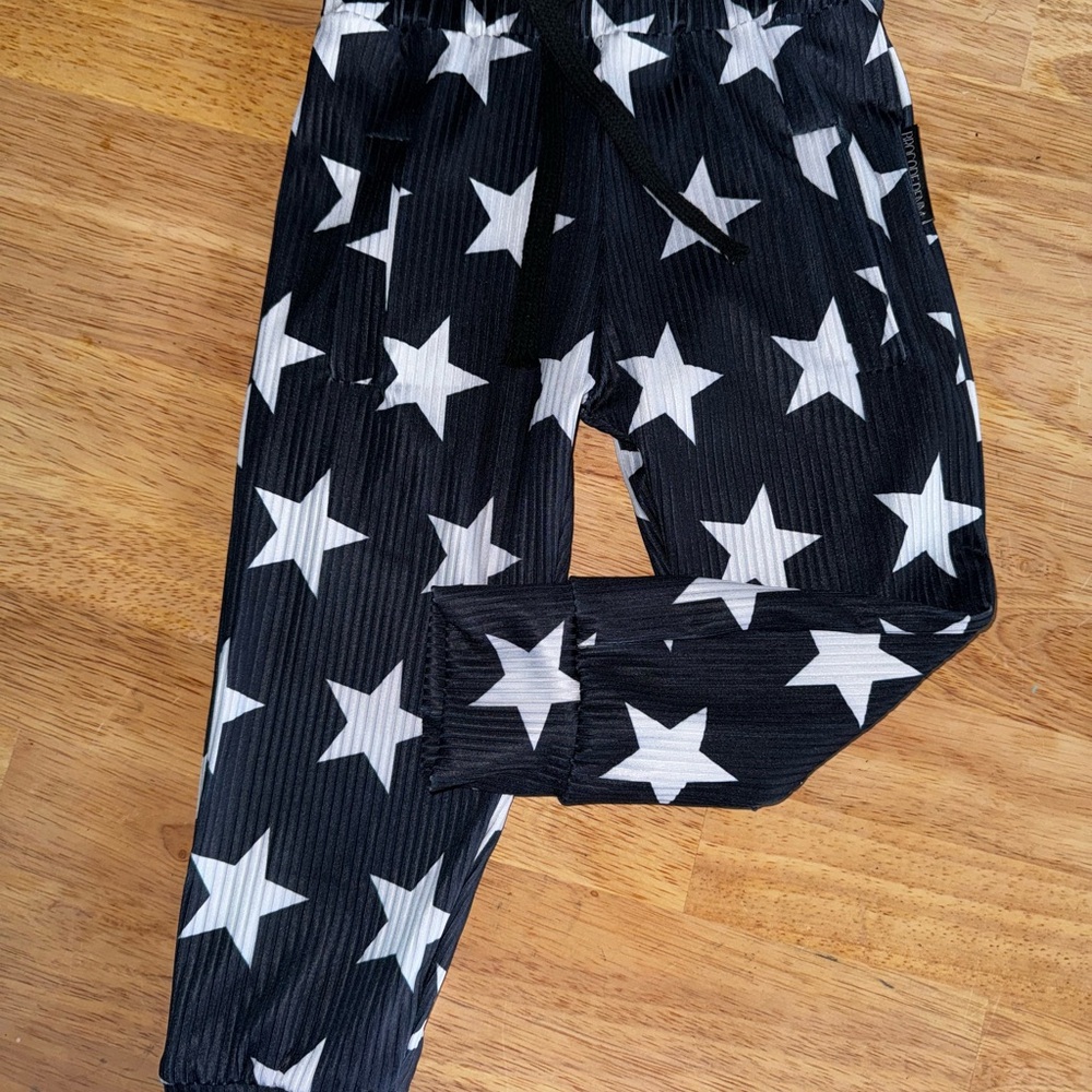Black Star Print Joggers
